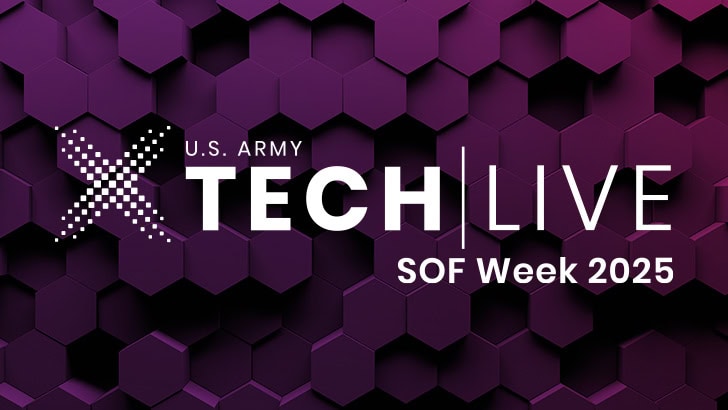 Cutting-edge U.S. Army Tech Expo at SOF Week 2025 featuring innovative military technology and defense solutions.